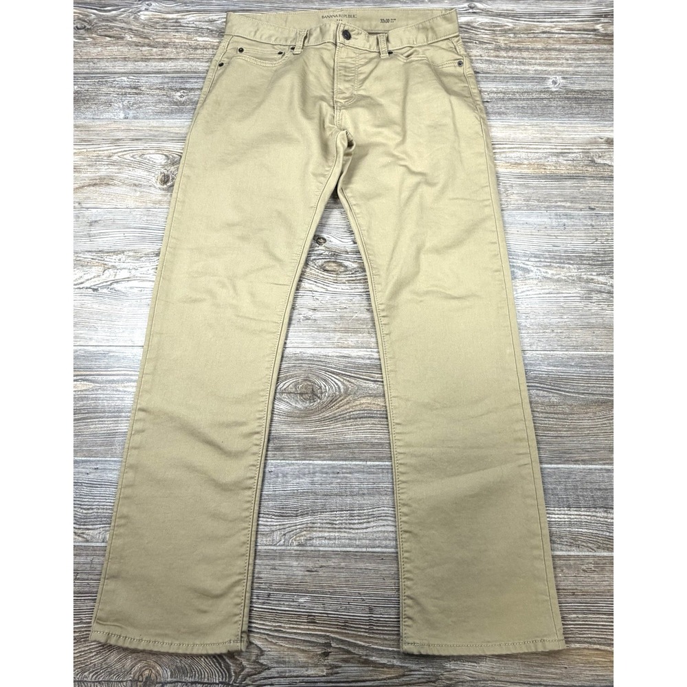 Banana Republic Travel Jeans Mens 32x30 FITS 33x29 Khaki Slim Fit Pants